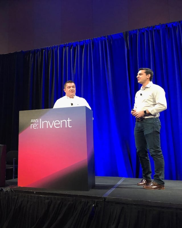 Mike speaking at re:Invent 2019