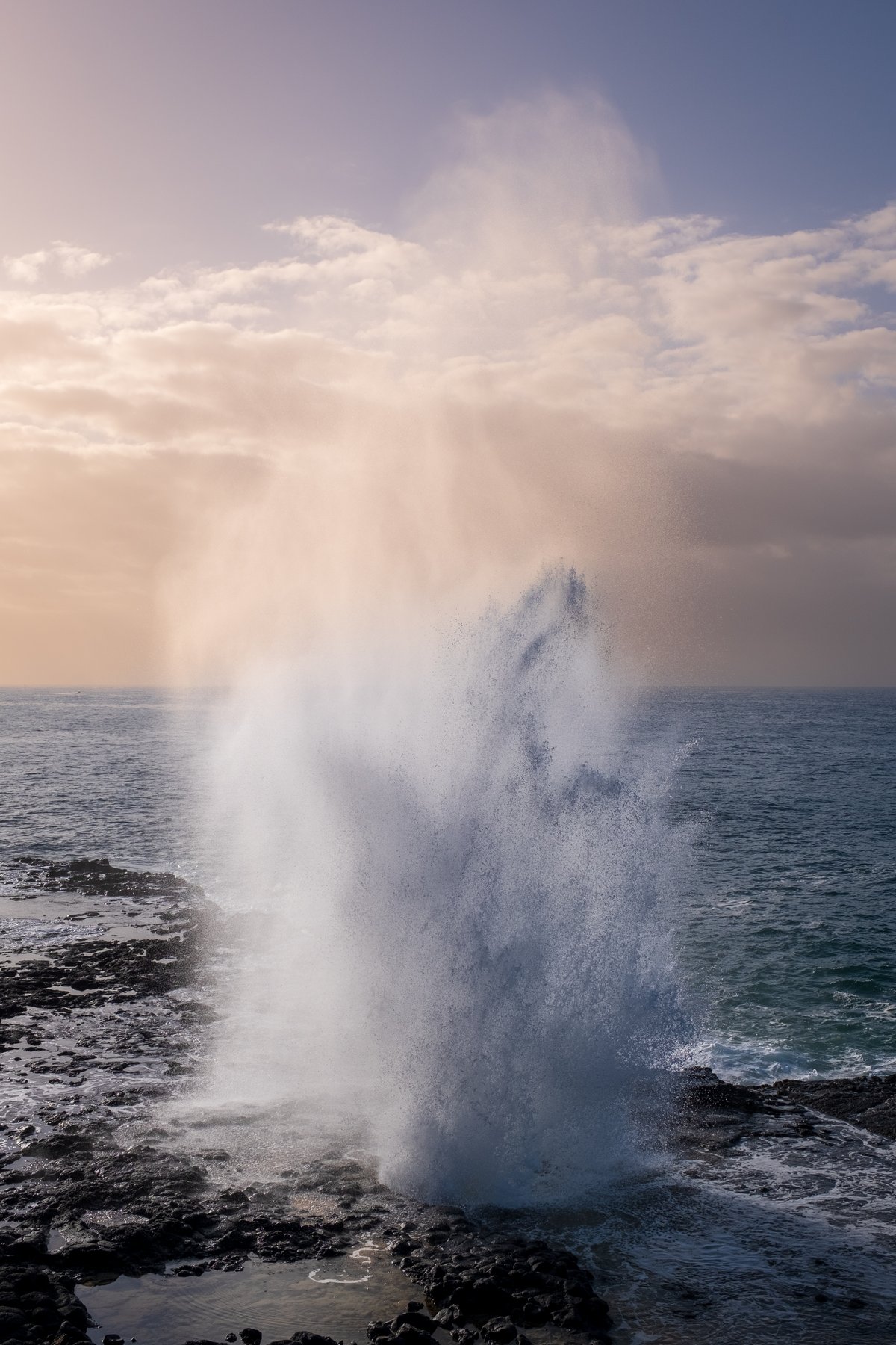 A photo taken by Mike of a water spout in Hawaii